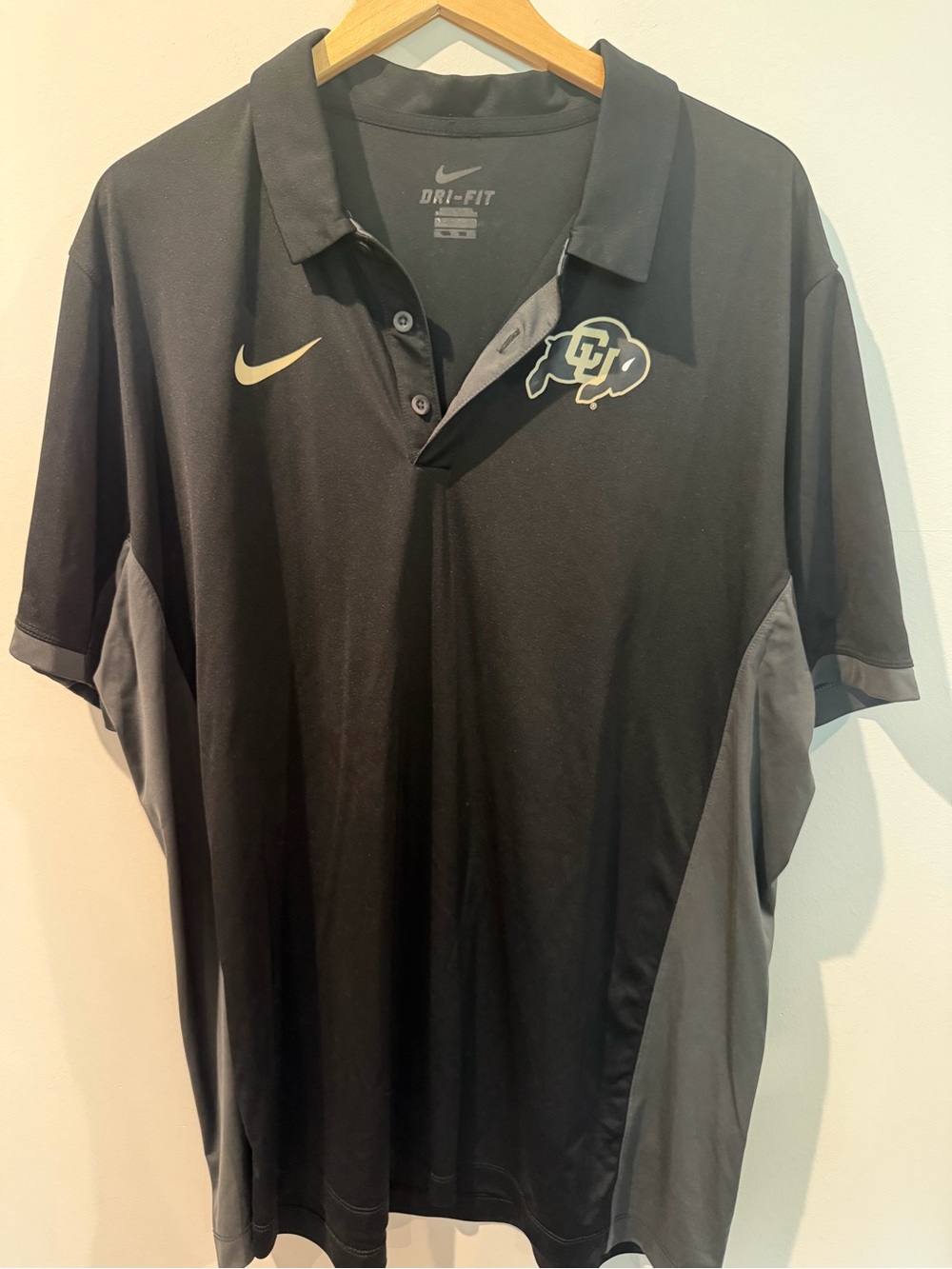 Nike Black & Gray Dri-FIT CU Buffalo Polo